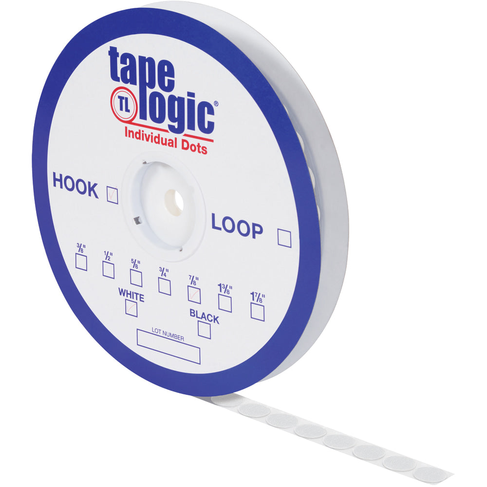 Tape Logic Sticky Back Loop Dots, 1/2in, White, Pack of 1440 Dots