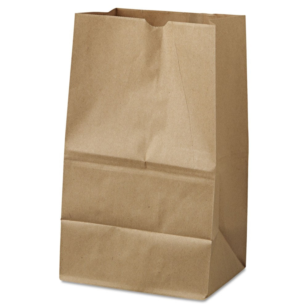 General Grocery Paper Bags, 40 lb, 13-7/16inH x 8-1/4inW x 6inD, Kraft Brown, Pack Of 500 Bags