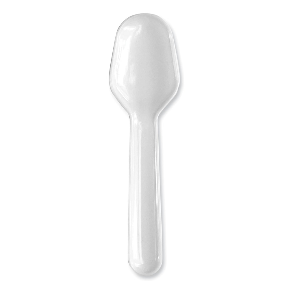Boardwalk Heavyweight Polypropylene Cutlery, Tasting Spoon, 3-1/4in, White, Carton Of 3,000 Pieces
