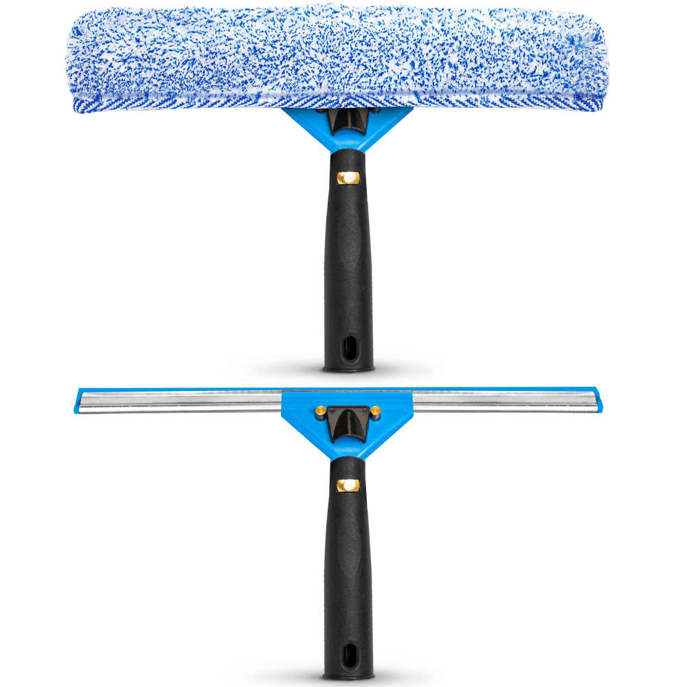 Gritt Commercial Swivel Window Washing Kit With Squeegee And Washer, 14in, Multicolor