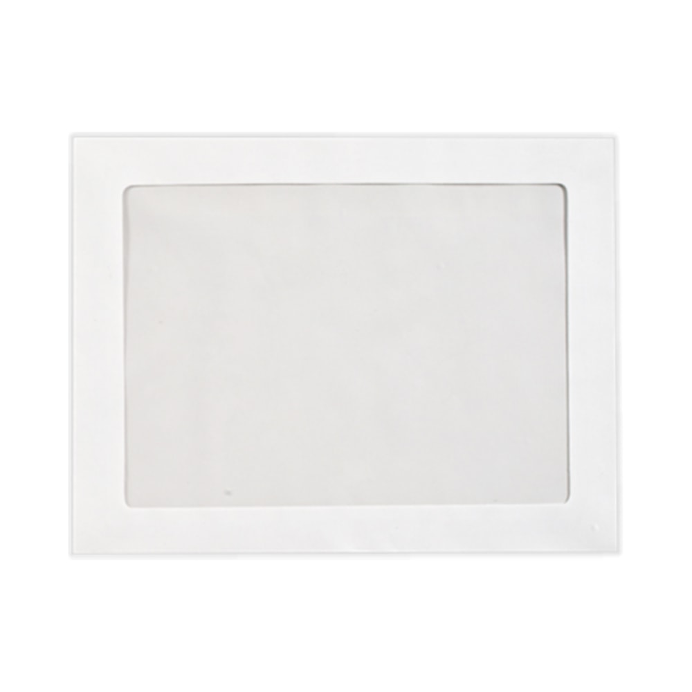 LUX #93 Full-Face Window Envelopes, Middle Window, Self-Adhesive, Bright White, Pack Of 50