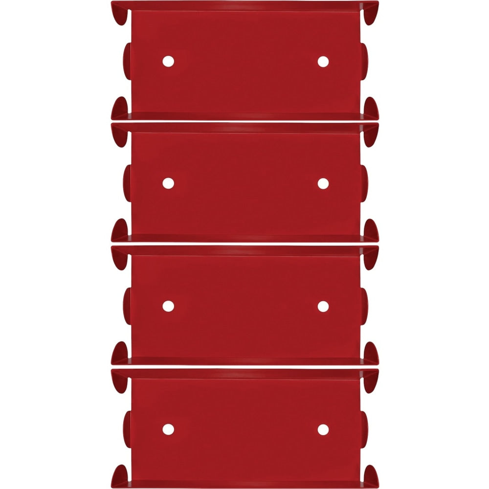 Nadex Coins Aluminium Coin Tray, 4 Pack, Pennies, Red - 1 Coin - Aluminum - Red - 1.5in Height x 3.5in Width x 8in Depth