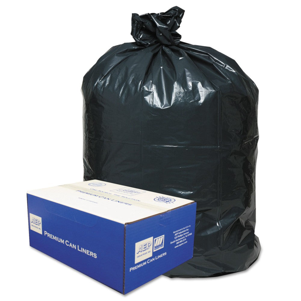 Classic Linear Low-Density Can Liners, 30 gal, 0.71 mil, 30in x 36in, Black, 25 Bags/Roll, 10 Rolls/Carton