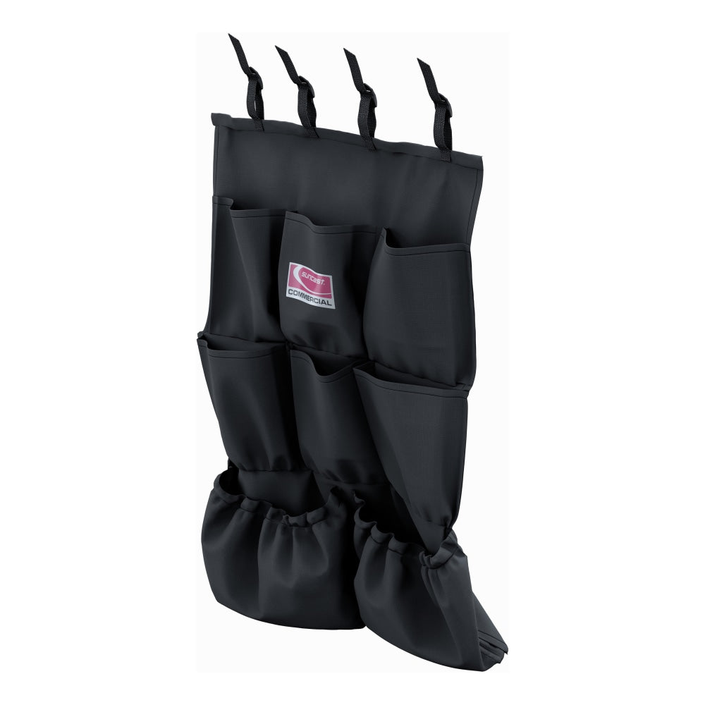 Suncast Commercial 8-Pocket Housekeeping Bag, 26-13/16in x 19-1/2in, Black