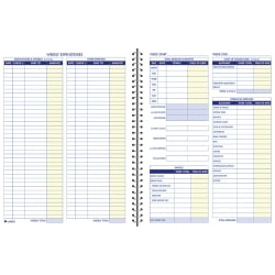Adams Weekly Bookkeeping Book, 8 1/2in x 11in, Blue