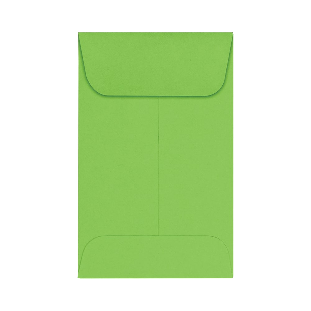 LUX Coin Envelopes, #1, Gummed Seal, Limelight, Pack Of 500