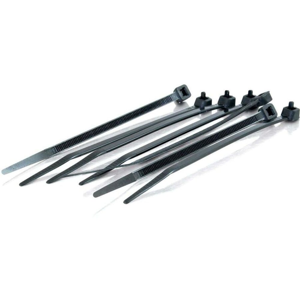 C2G 7.5in Cable Ties - Black - Cable Tie - Black - 7.50in Length - 100 Pack - TAA Compliant
