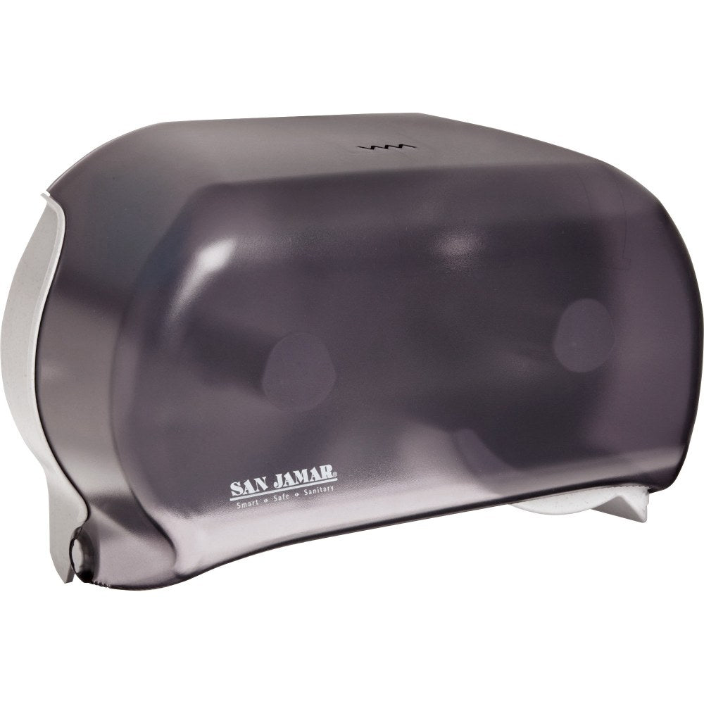 San Jamar Dual Roll Tissue Dispenser - Roll Dispenser - 2x Roll - 12.8inx12.2inx 5.7in Depth - Plastic - R3600TBKCT