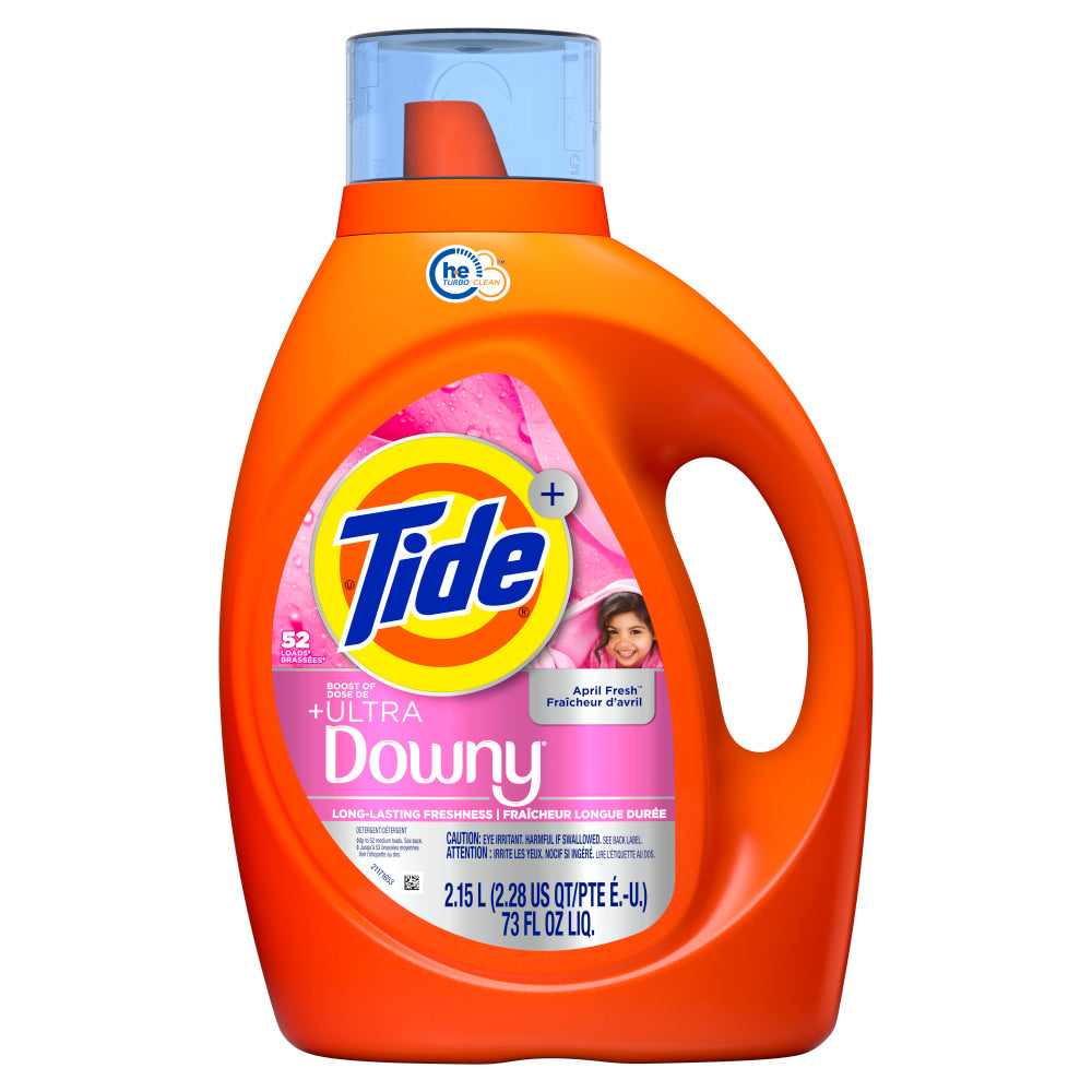 Tide Plus Boost of Ultra Downy Liquid Laundry Detergent, April Fresh Scent, 73 Oz
