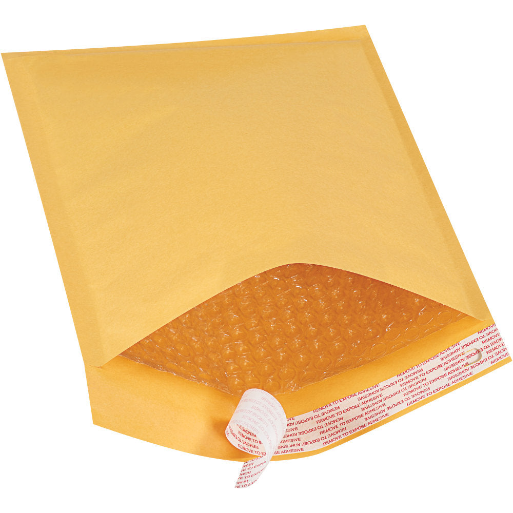 Partners Brand Kraft EZ Open Tear-Tab Bubble Mailers, #2, 8 1/2in x 12in, Pack Of 25
