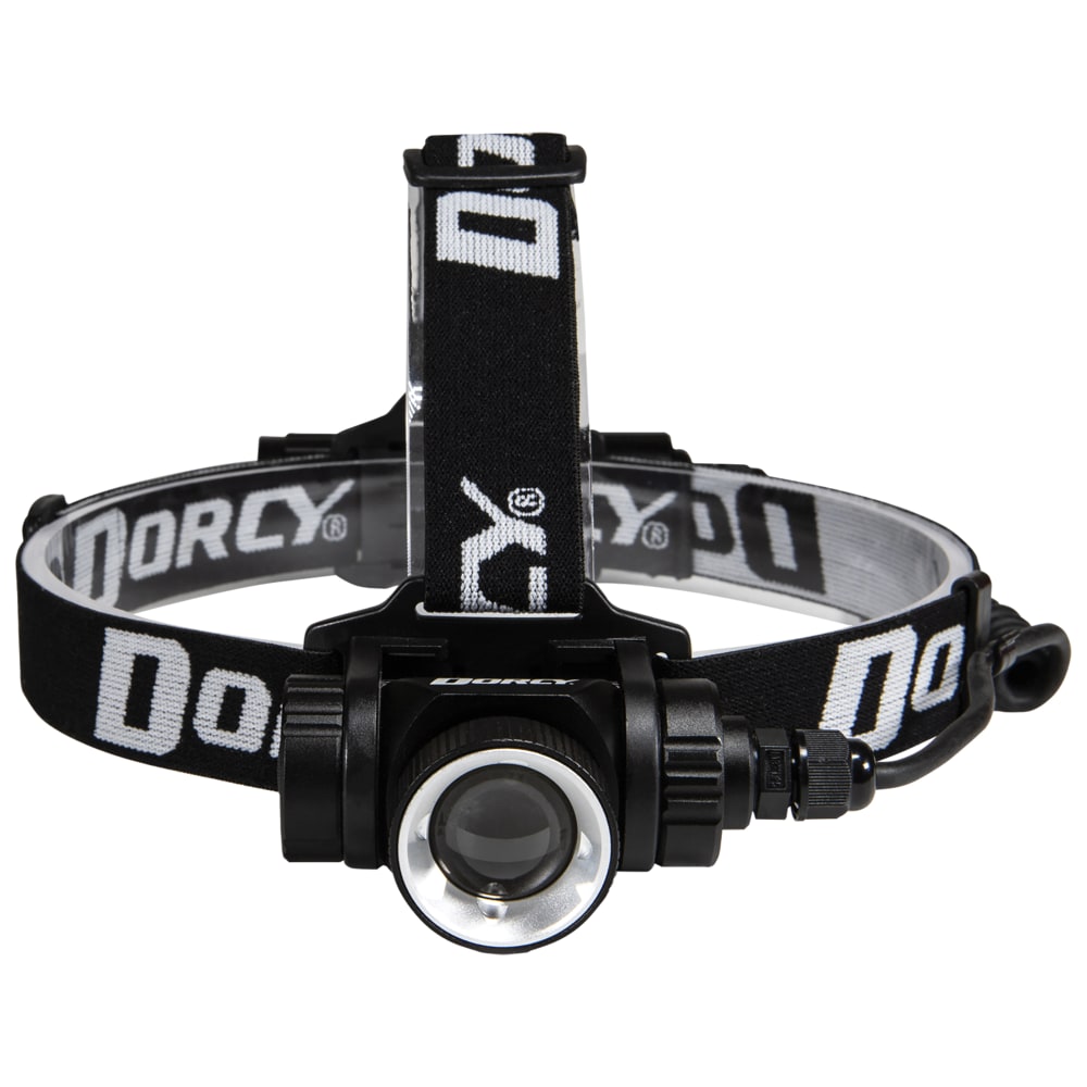 Dorcy Pro Water-Resistant 1,000 Lumen LED Rechargeable Headlamp, 2-1/4inH x 2-1/8inW x 2-7/16inD, Black