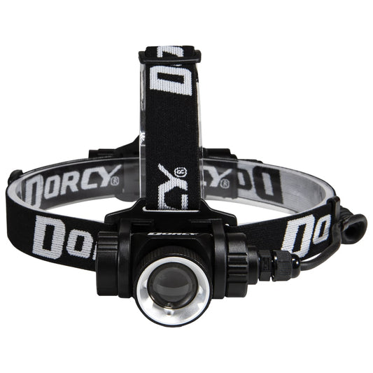 Dorcy Pro Water-Resistant 1,000 Lumen LED Rechargeable Headlamp, 2-1/4inH x 2-1/8inW x 2-7/16inD, Black