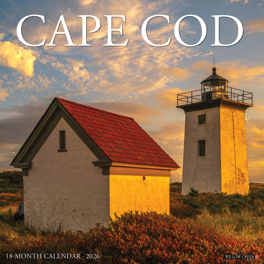 2026 Willow Creek Press Scenic Monthly Wall Calendar, 12in x 12in, Cape Cod, January To December, 50545