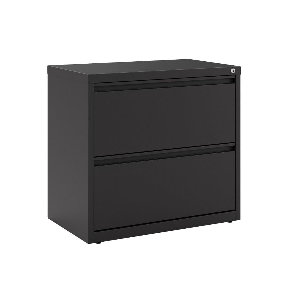WorkPro 30inW x 18-5/8inD Lateral 2-Drawer File Cabinet, Black