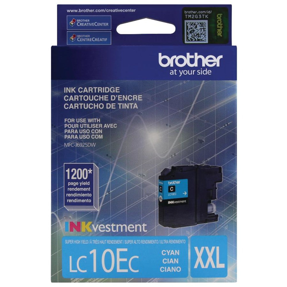 Brother LC10 Cyan High-Yield Ink Cartridge, LC10EC