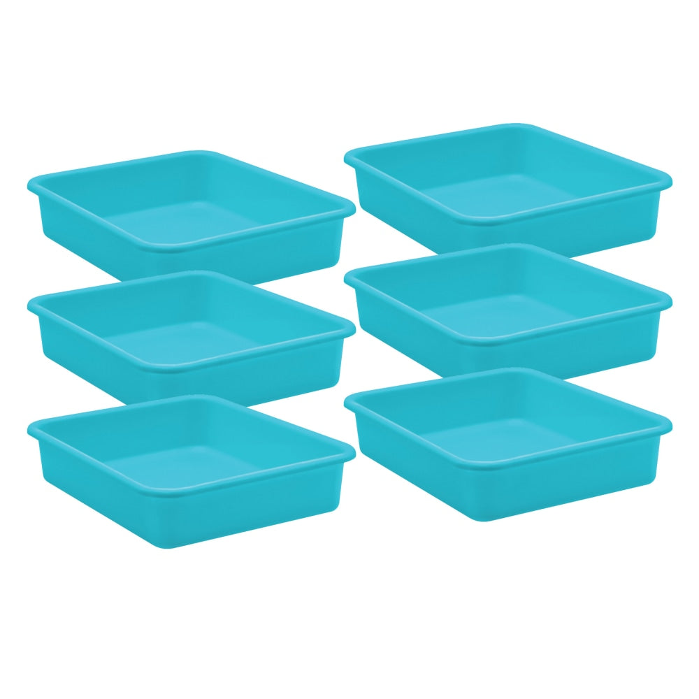 Teacher Created Resources Plastic Letter Tray, Large, Teal, Pack Of 6