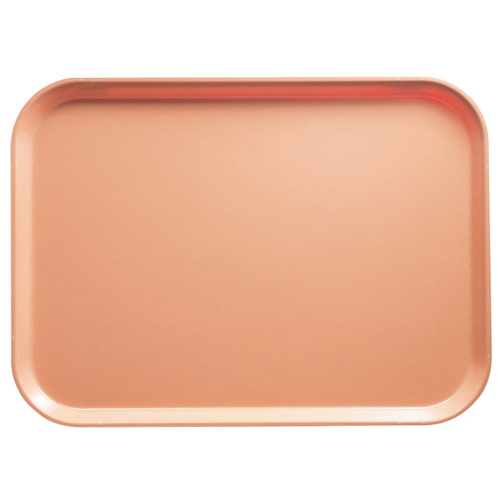Cambro Camtray Rectangular Serving Trays, 15in x 20-1/4in, Dark Peach, Pack Of 12 Trays