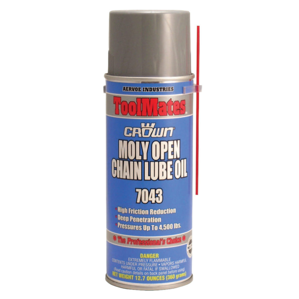Aervoe Moly/Oil Open Chain Lubes, 16 oz Aerosol Can