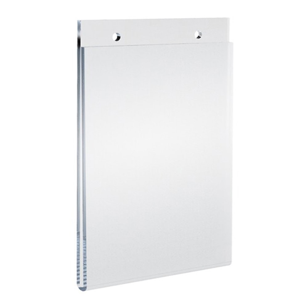 Azar Displays Wall-Mount U-Frame Acrylic Sign Holders, 7in x 5in, Clear, Pack Of 10