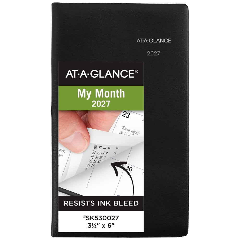 AT-A-GLANCE DayMinder 2027 Monthly Planner, Black, Pocket, 3 1/2in x 6in