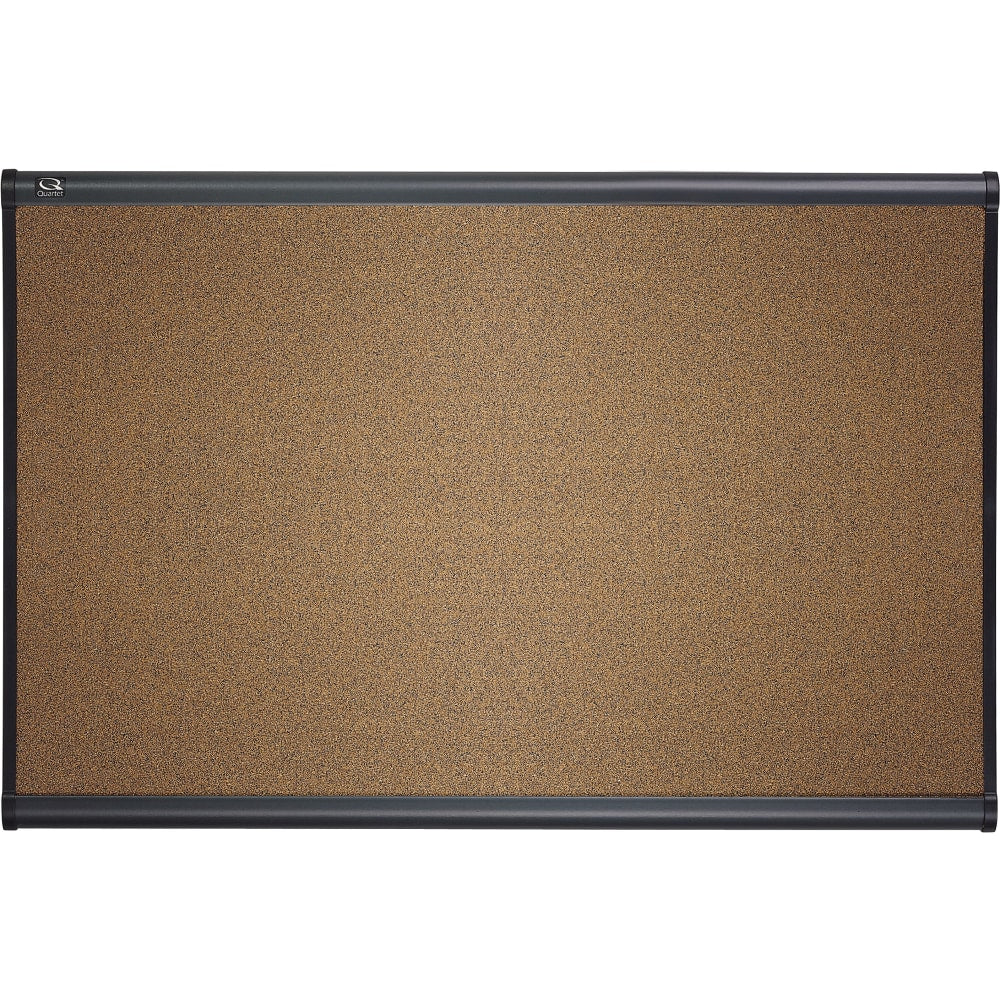 Quartet Select Prestige Color Cork Bulletin Board, 36in x 48in, Aluminum Frame With Graphite Finish