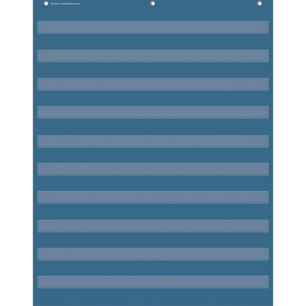 Teacher Created Resources 10 Pocket Chart, 34in x 44in, Slate Blue