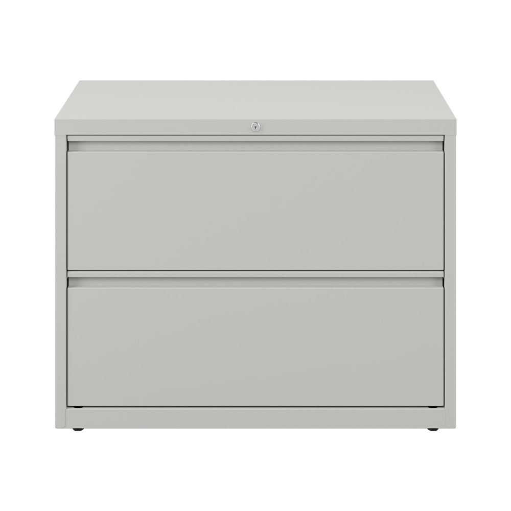 WorkPro 36inW x 18-5/8inD Lateral 2-Drawer File Cabinet, Light Gray