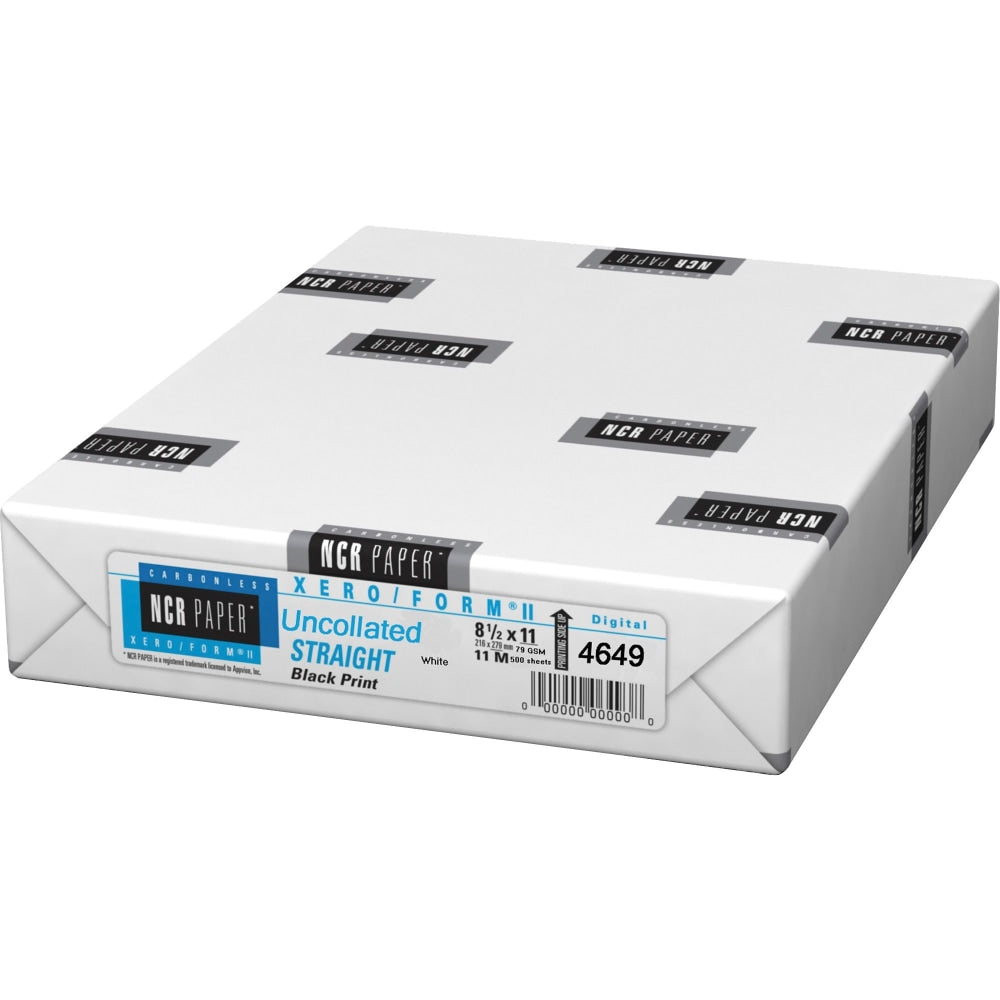 NCR Paper Xero/Form II Printer Carbonless Copy Paper, 1 Ream, White, Letter (8.5in x 11in), 500 Sheets Per Ream, 92 Brightness