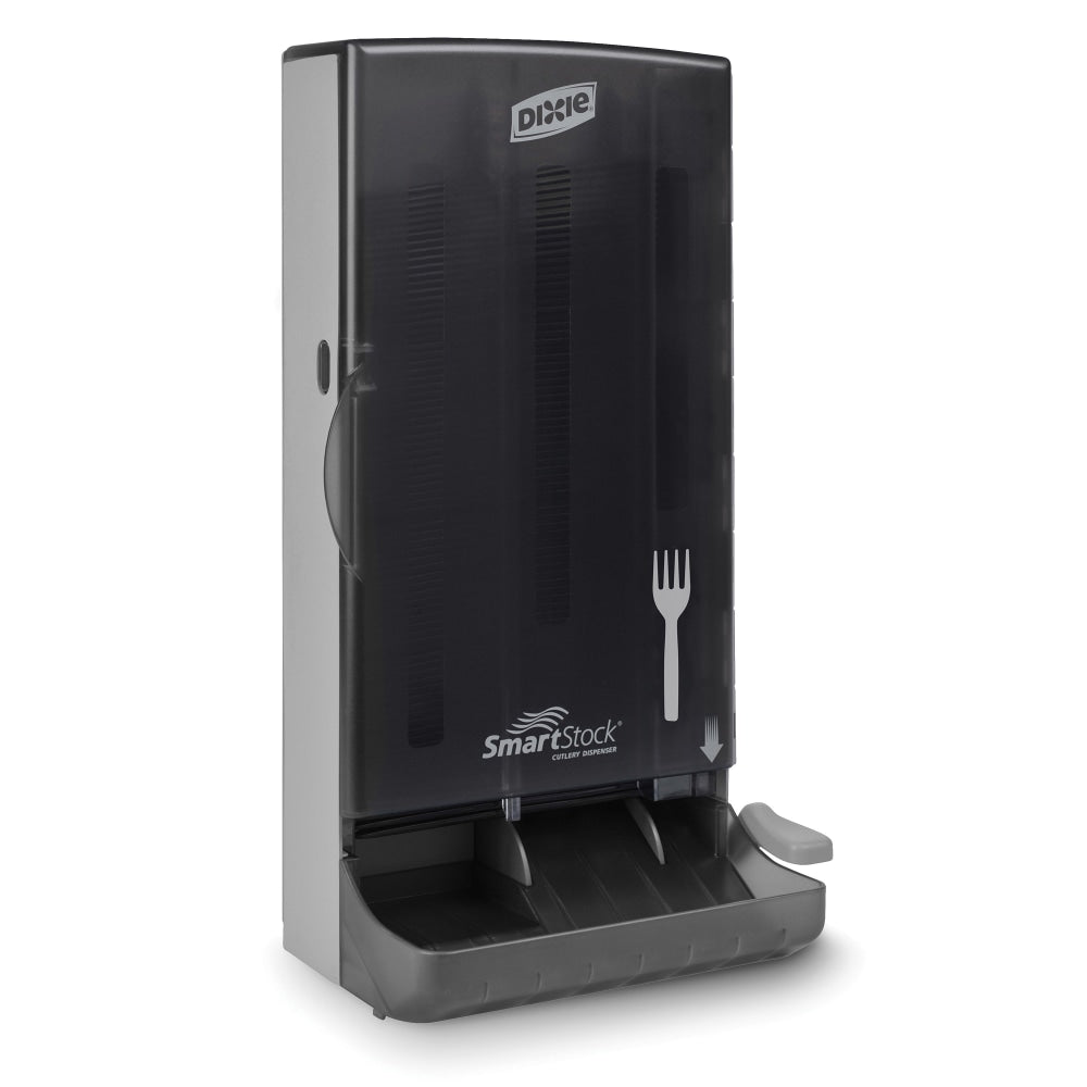 Dixie SmartStock Dispenser For SmartStock Forks, 17 5/16inH x 8 1/4inW x 6 1/8inD, Smoke
