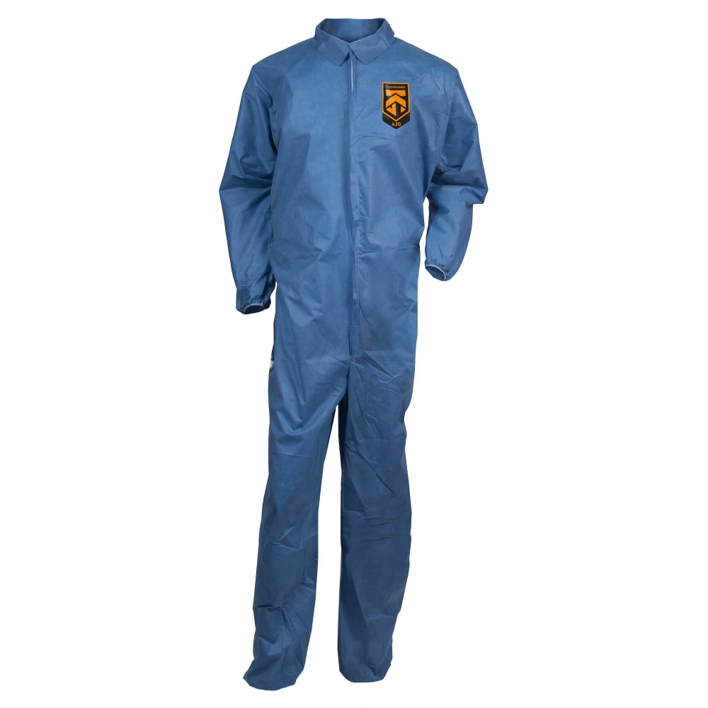 Kleenguard A20 Coveralls - Zipper Front, Elastic Back, Wrists & Ankles - Size 2-Xtra Large - Flying Particle, Contaminant, Dust Protection - 58505