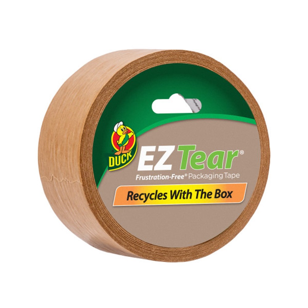 Duck EZ Tear Paper Tape Rolls, 25 Yd, 1-15/16in, Tan