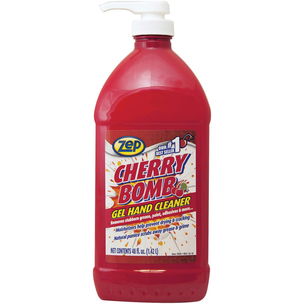 Zep Commercial Cherry Bomb Gel Hand Soap Cleaner, Mild Cherry Scent, 47.9 Oz Refill, 4 per Carton