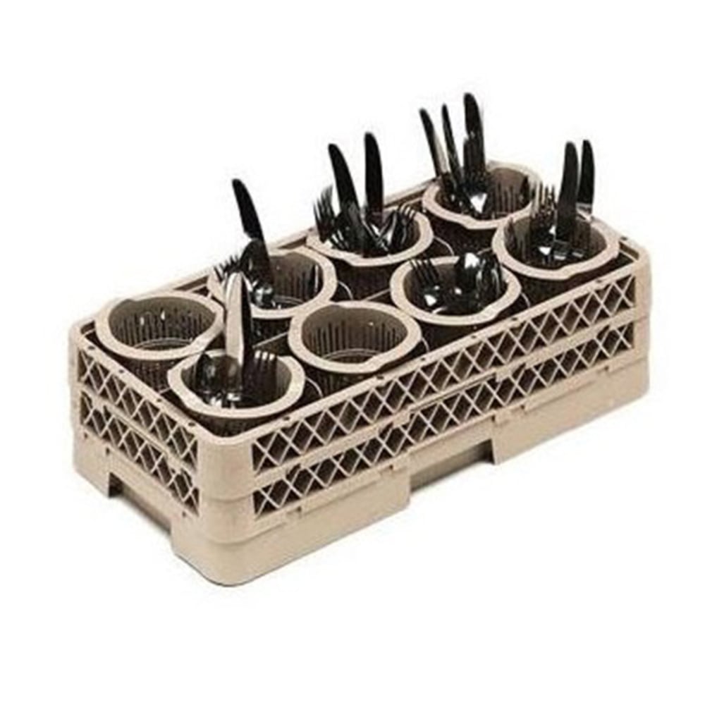 Vollrath Traex Rack-Master Flatware Rack Set, 5-9/16inH x 10inW x 19-3/4inD, Tan