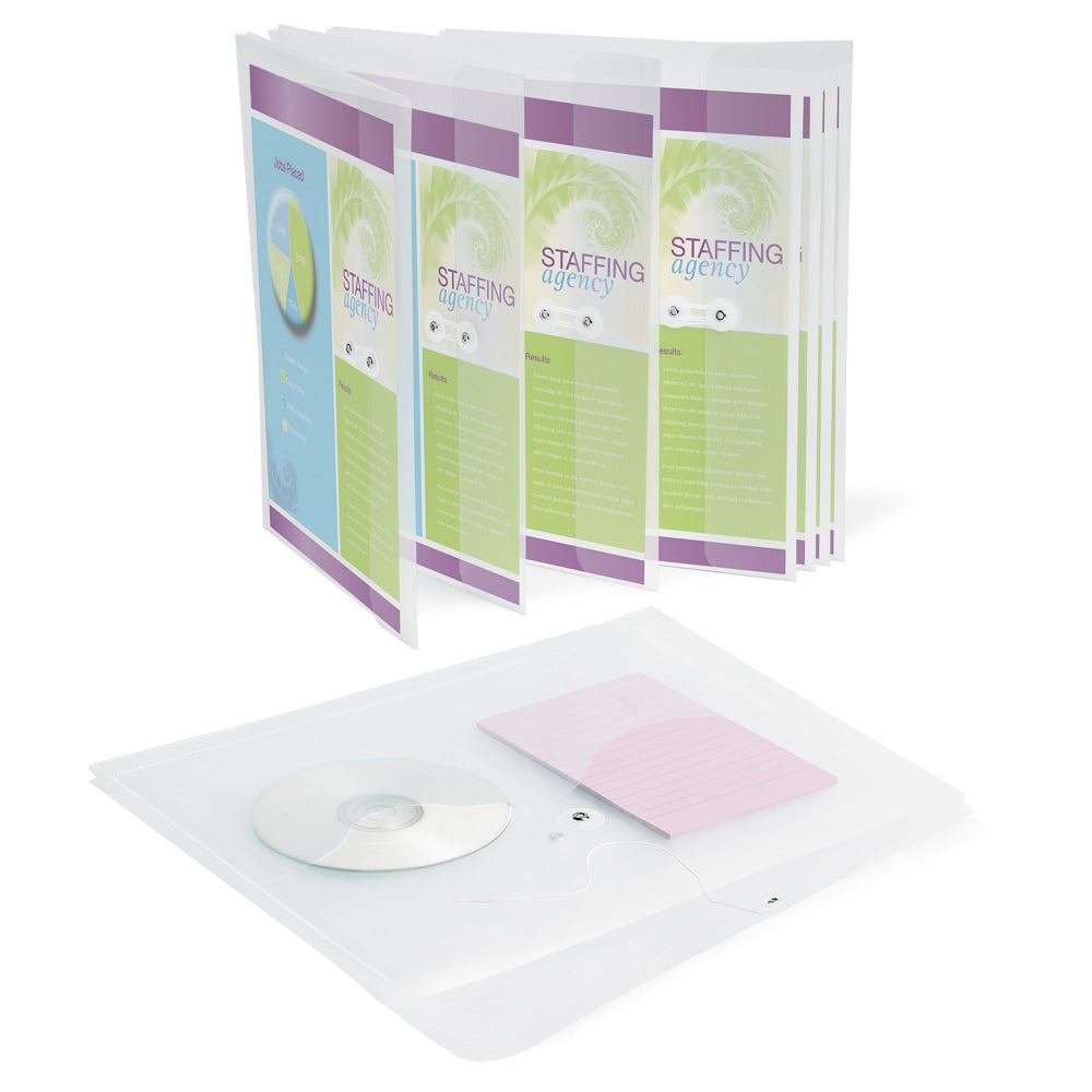 Office Depot Brand Poly String Envelopes, Letter Size, Clear, Pack Of 10