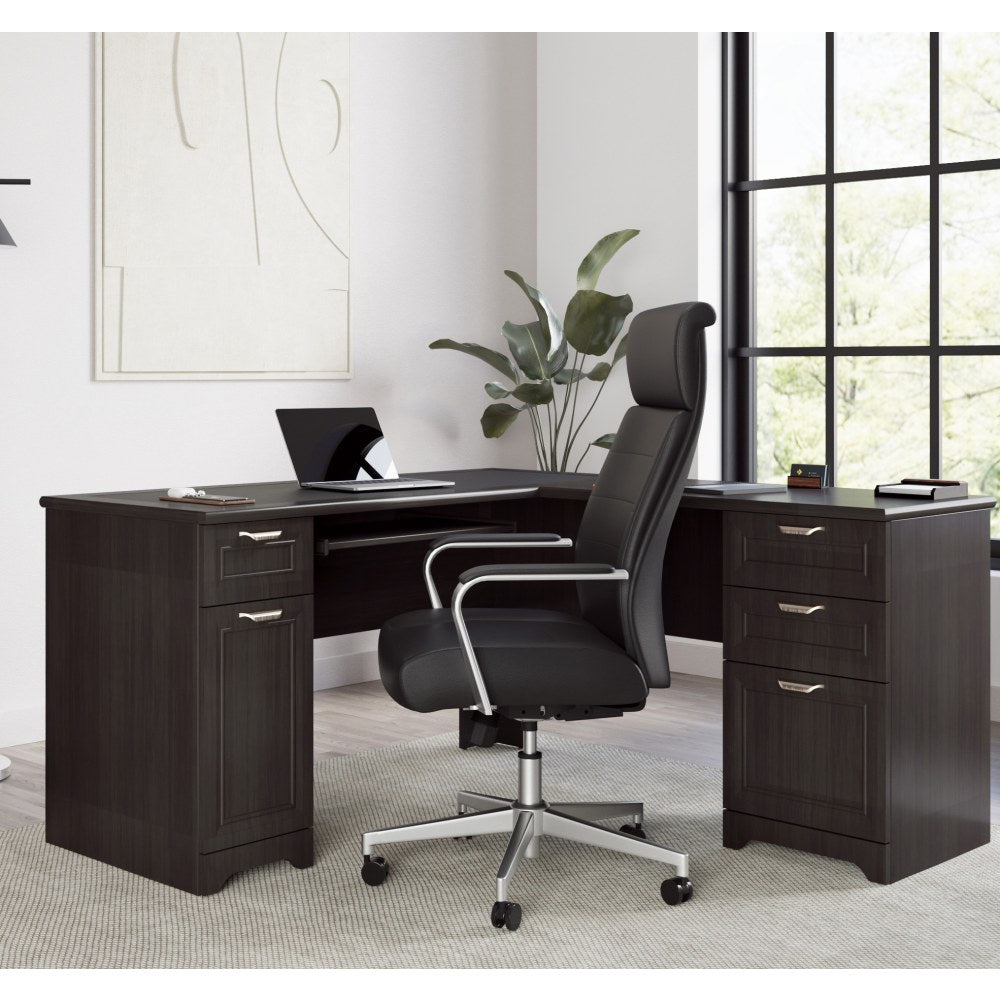 Realspace Magellan 59inW L-Shape Corner Computer Desk, Espresso