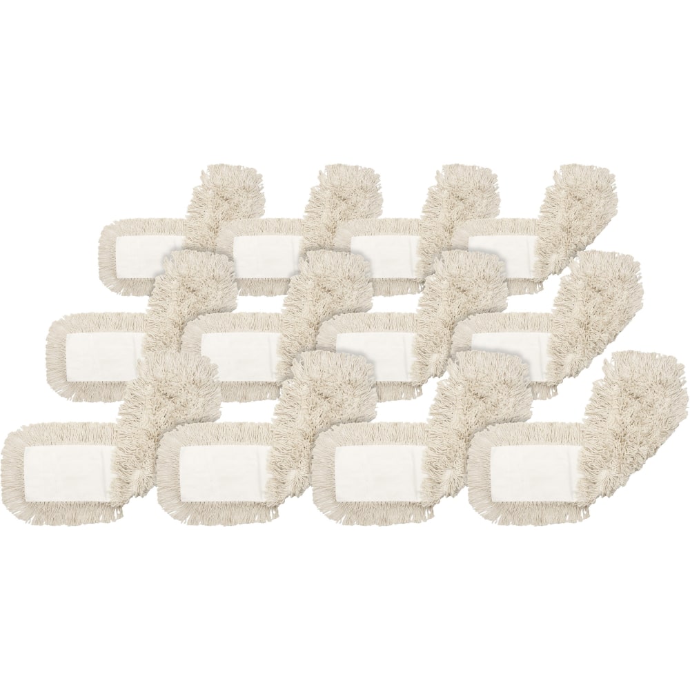 Genuine Joe Disposable Dust Mop Refill - 5in Width x 48in Length - Cotton - 12 / Carton