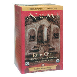 10200 - Numi Organic Ruby Chai Herbal Tea, Box Of 18