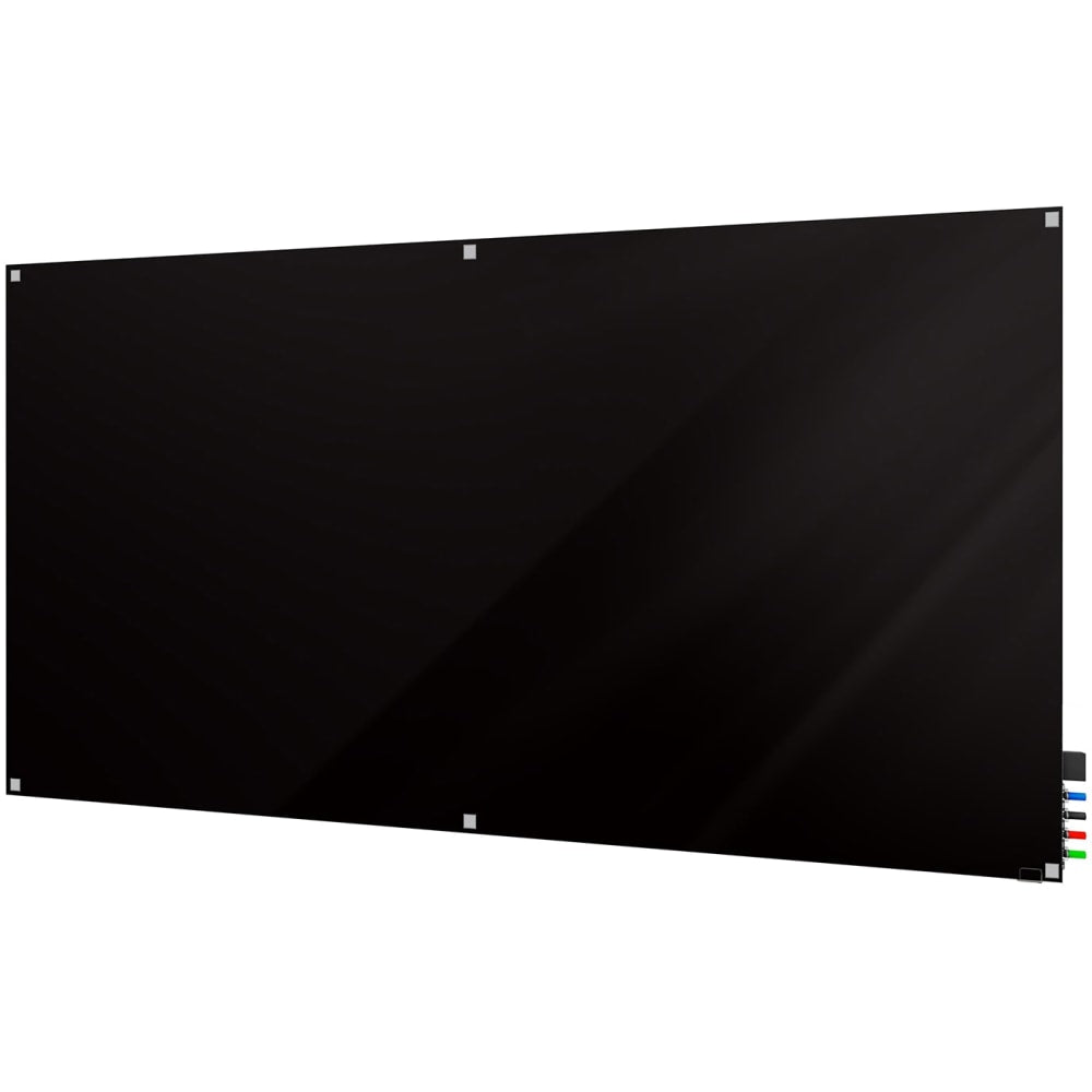Ghent Harmony Magnetic Glass Dry-Erase Board, 48in x 60in, Black