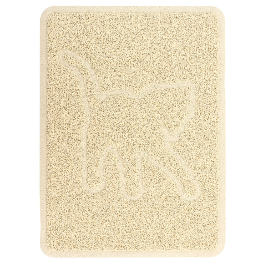 Gibson Everyday Pet Elements Cat Silhouette Placemat, 13-13/16in x 18-1/2in, Tan