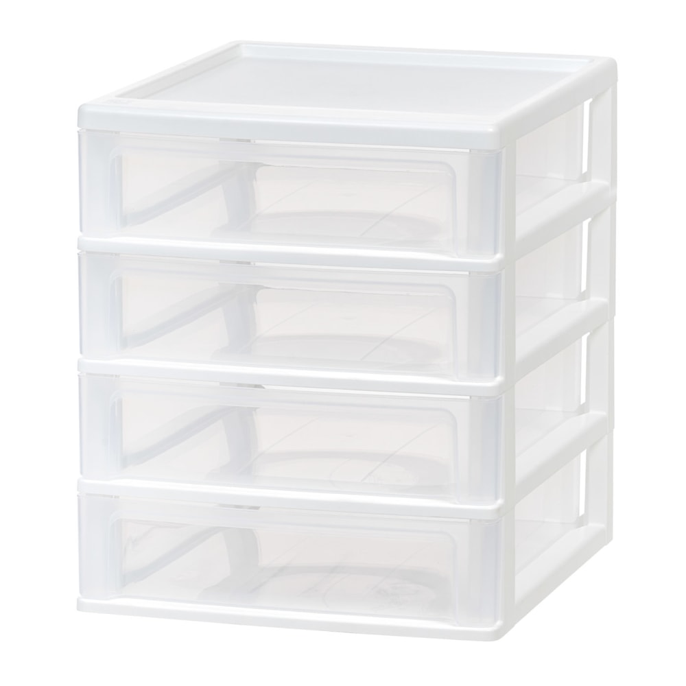 Iris Desktop Drawer Unit, 4 Drawers, White