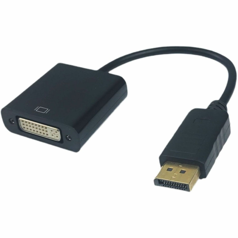 4XEM 9in DisplayPort To DVI-I Dual Link Male to Female Adapter Cable, 9in, Black