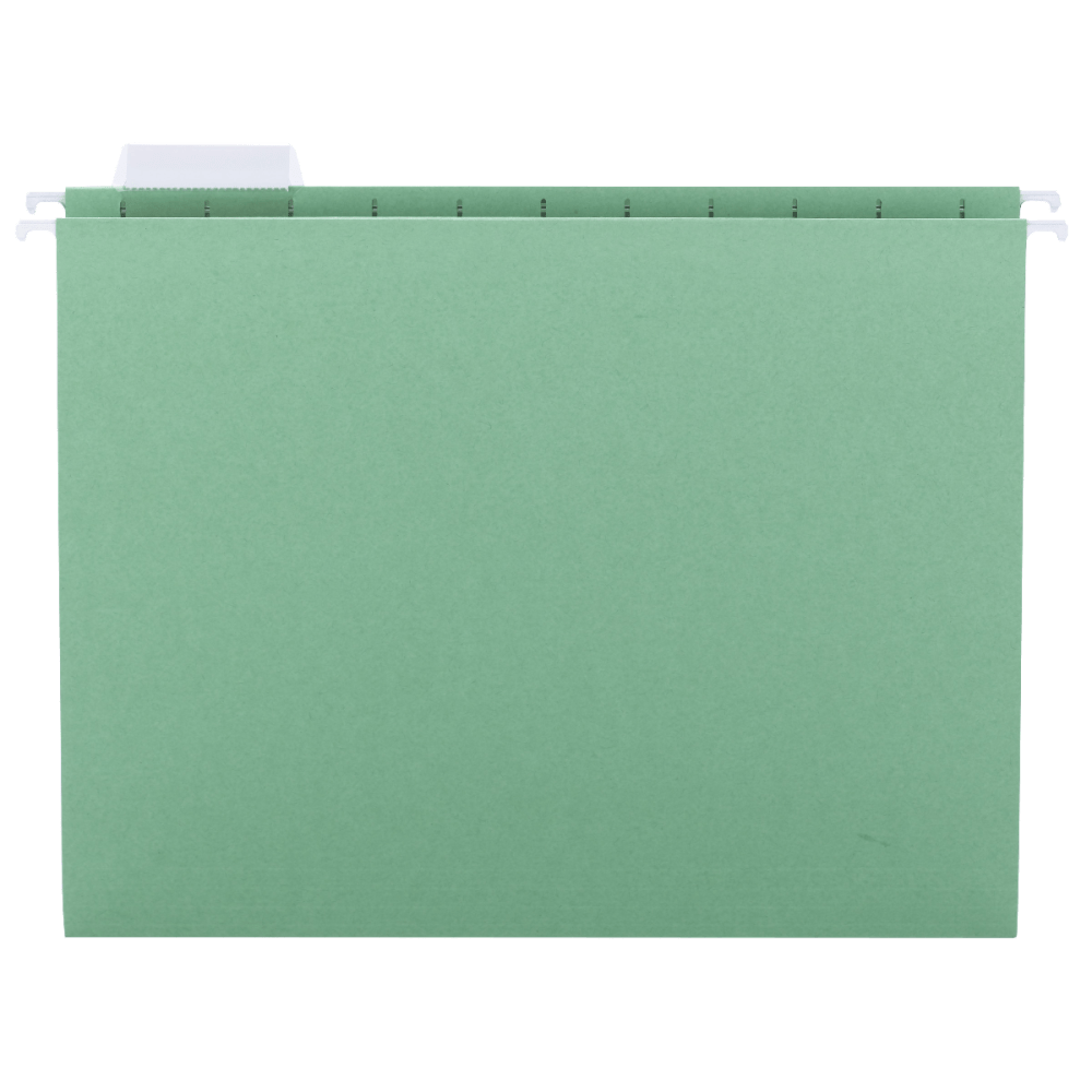 Smead Hanging File Folders, 1/5-Cut Adjustable Tab, Letter Size, Bright Green, Box Of 25