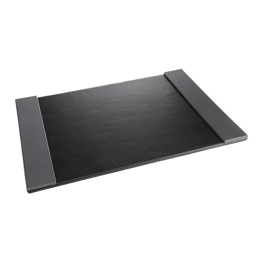Artistic Leatherette Desk Pad With Fold-Out Side Rails, 24in x 19in, Black/Gray, Total Qty 1