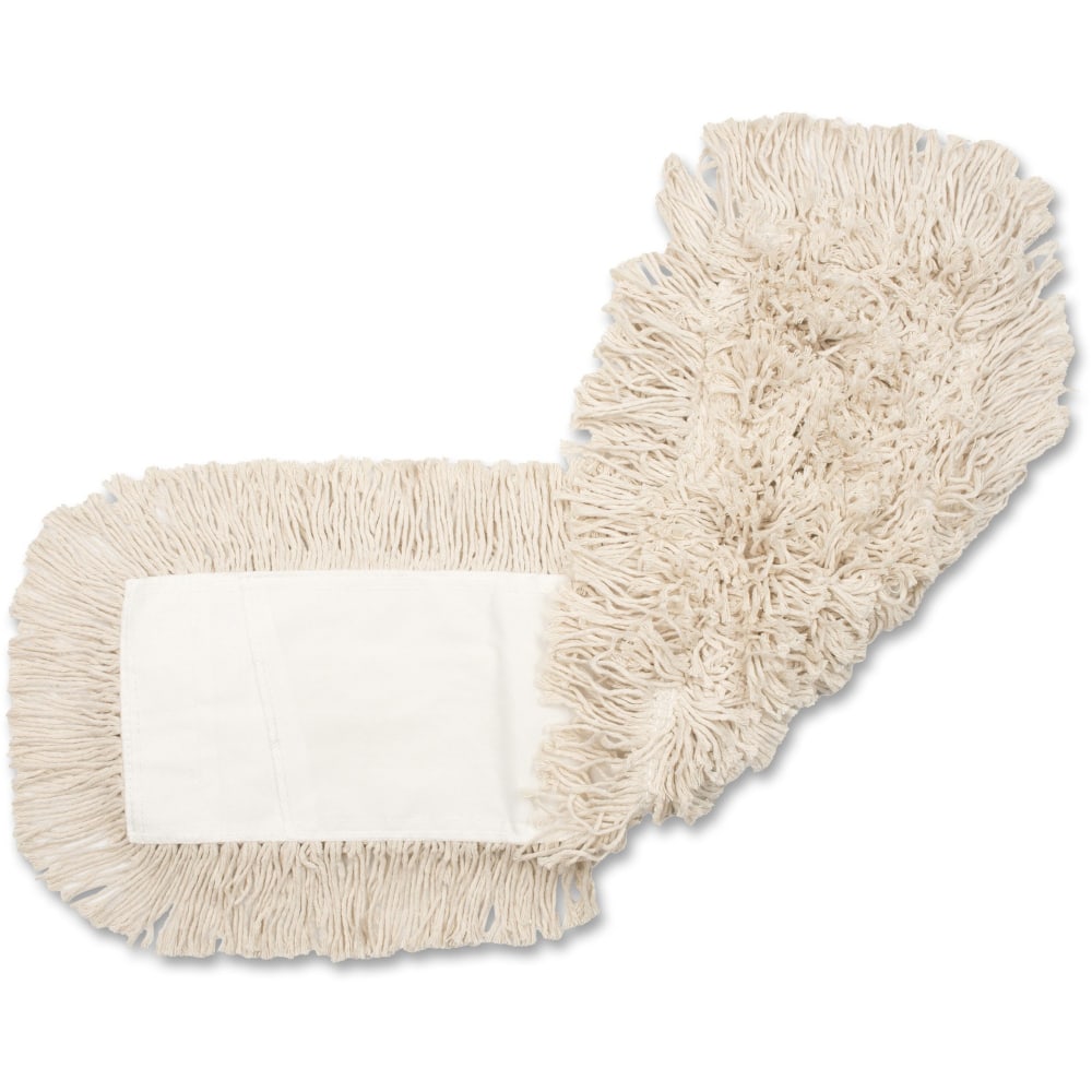 Genuine Joe Disposable Dust Mop Refill - 5inx 48in - Disposable, 4-ply, Cut Ends, Quick Drying, Launderable - Synthetic - Natural - 2.12 lb - 1 Each