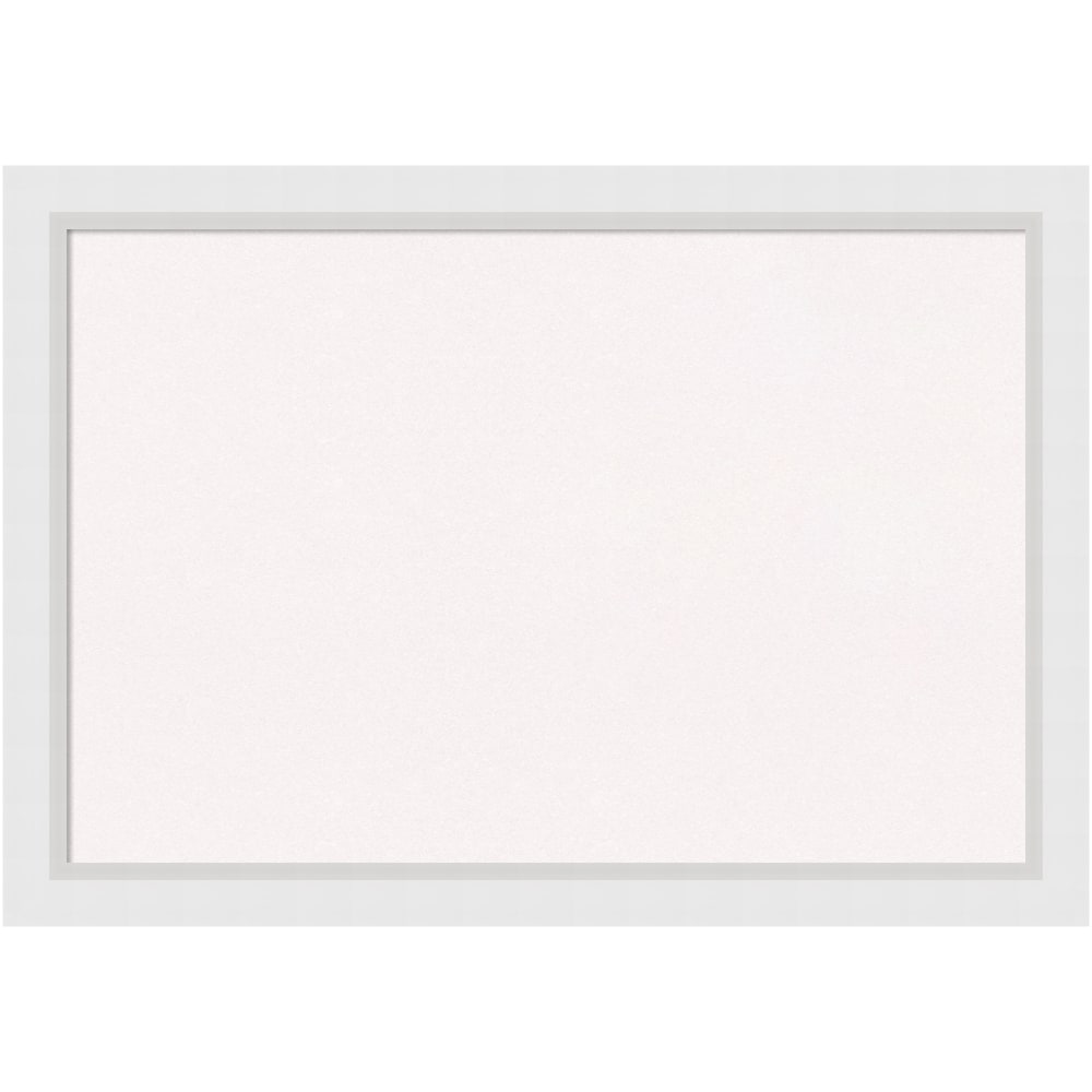 Amanti Art Cork Bulletin Board, 40in x 28in, White, Blanco White Wood Frame