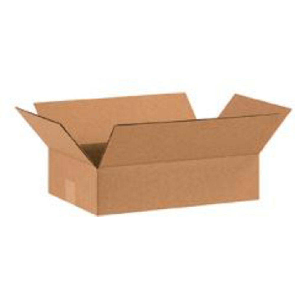 Partners Brand Flat Corrugated Boxes 15in x 10in x 4in, Bundle of 25