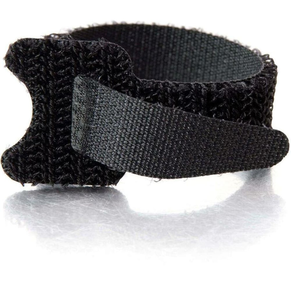 C2G 6in Hook and Loop Cable Management Wraps Multipack - Black Cable Wraps - Cable Strap - Black - 12 Pack