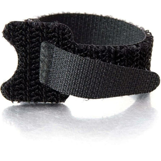 C2G 6in Hook and Loop Cable Management Wraps Multipack - Black Cable Wraps - Cable Strap - Black - 12 Pack