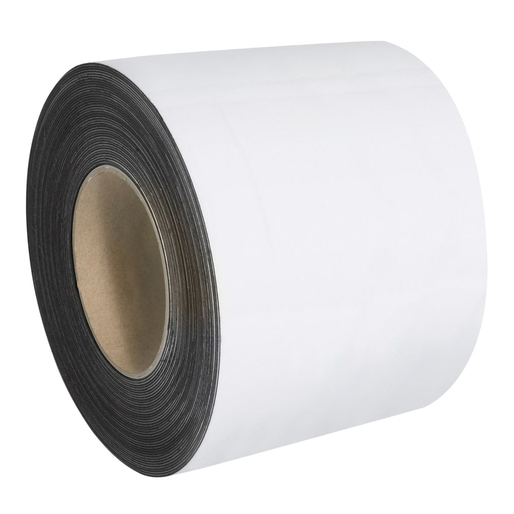 Partners Brand Magnetic Warehouse Labels, 4in x 50ft, White