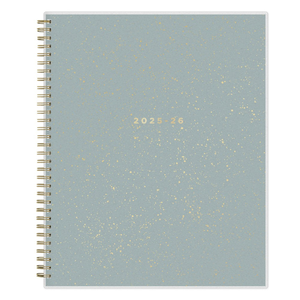 2025-2026 Blue Sky Weekly/Monthly Academic Planner, 8-1/2in x 11in, Splatter Dot Jade Frosted, July 2025 To June 2026, 149043